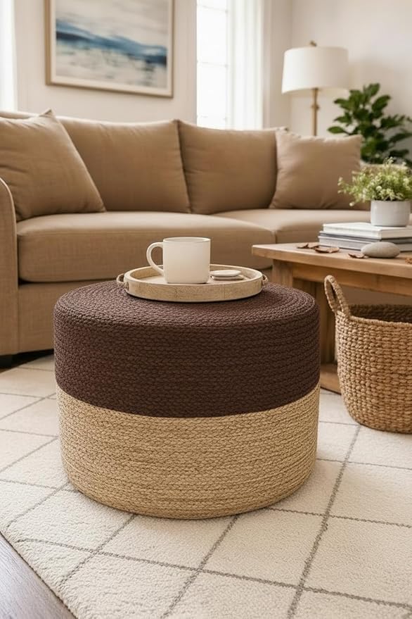 S & L Homes Pouf Ottoman - Image 3