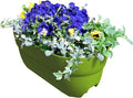 Bloomers Railing Planter with Drainage Holes- 24” W- Sage Green by Emsco+Group