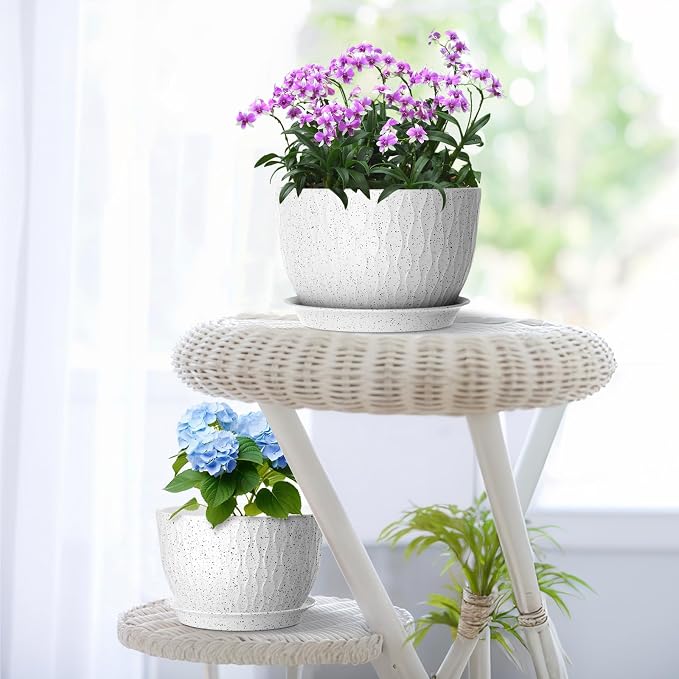 12/10/9 inch Large Flower Pots, 3 Set Big Plant Pots - Image 7