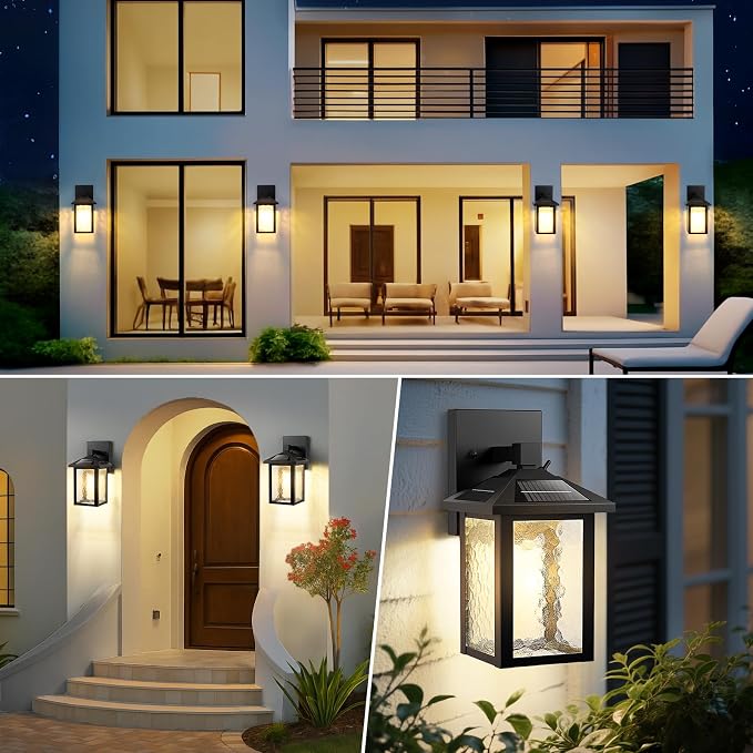 BesLowe Solar Wall Lights Outdoor, Aluminum Dusk to Dawn LED Porch Light - Image 7