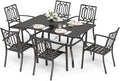 Sophia & William Patio Dining Set Metal Outdoor Table and Chairs Furniture Set by SophiaWilliam