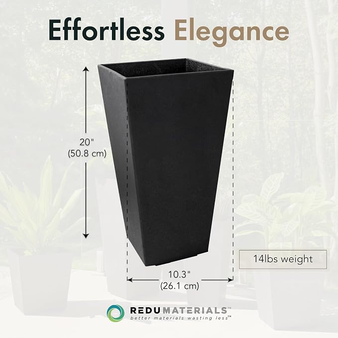 Tierra Verde 2-Pack Indoor & Outdoor Self-Watering Square Planters - Image 4