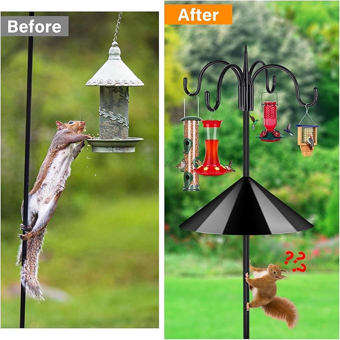 FEED GARDEN 4-Hook Squirrel-Proof Bird Feeder Pole - Image 5