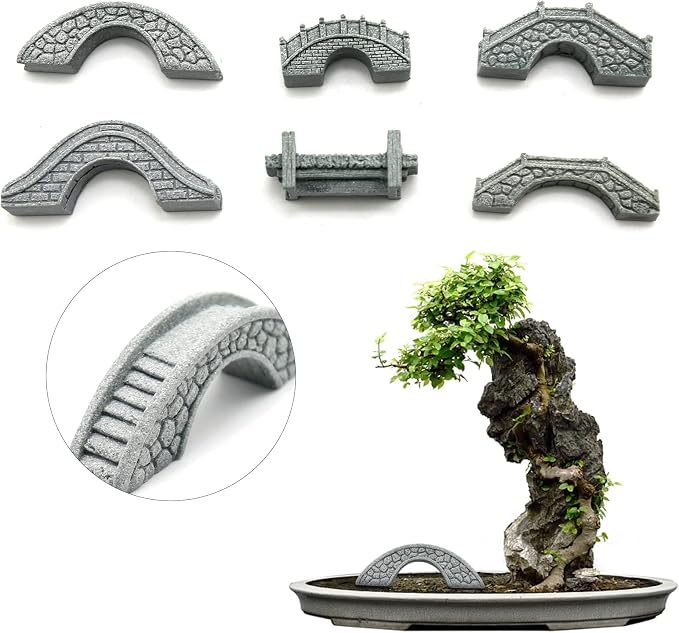 MDEOOSKY 6PCS Mini Stone Bridge Ornaments - Image 3