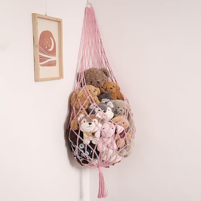 Stuffed Animal Hammock Corner Hanging Net by Amdermi