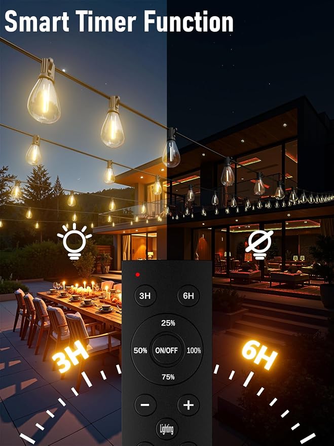 luckystyle 200FT LED Outdoor String Lights - Image 6