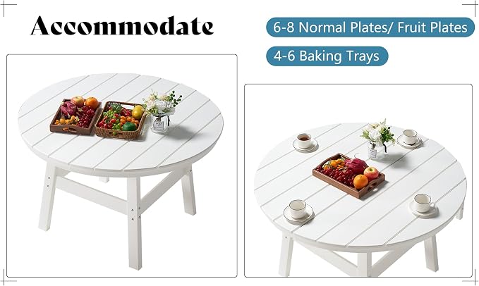AMERLIFE 5 Piece HDPE Outdoor Dining Table & Chairs Set, All-Weather Patio - Image 8