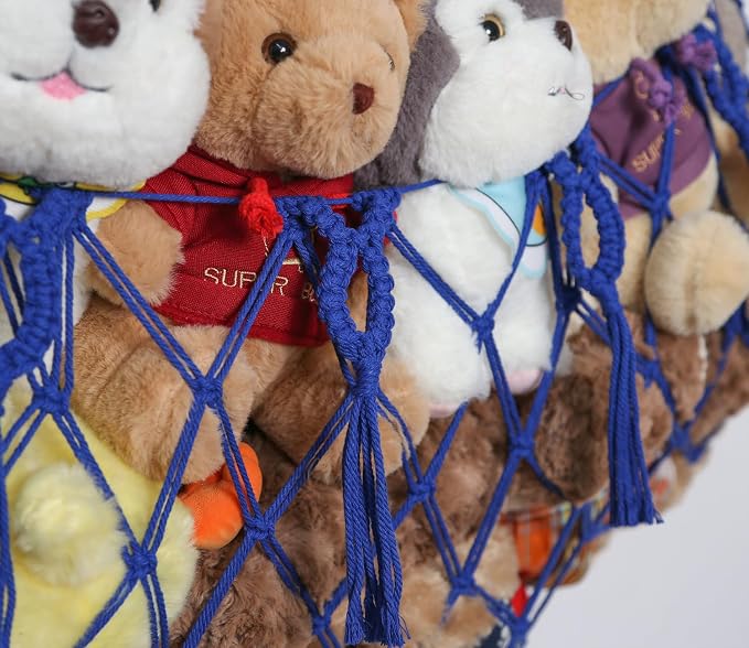 Stuffed Animal Net or Hammock Wall Macrame Toy Display Plush Toy Holder Ceiling - Image 5