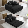 HANXIN 62" Chaise Lounge Chair Indoor, Oversized Corduroy Boneless Convertible by HANXIN