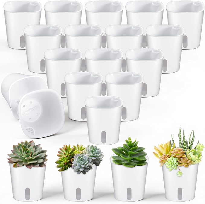 SHENLIU 3" Self Watering Pots, 20 Sets Plastic Self Watering Planters by Unknown