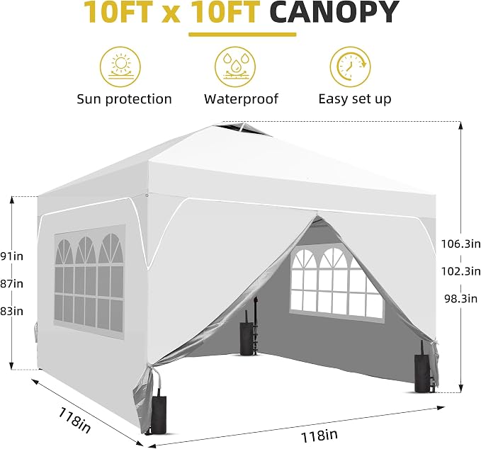 GDY 10x10FT Pop Up Canopy Tent - Image 8