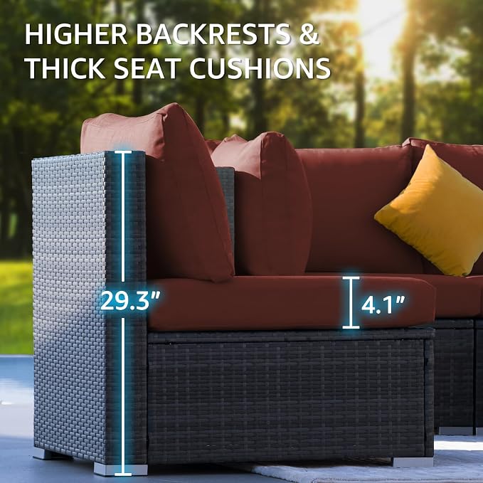 NICESOUL 11 Piece Sectional Outdoor Set - Image 7