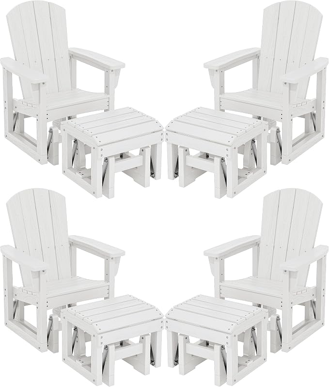 SERWALL Outdoor Glider Chair Set of 4 by SERWALL