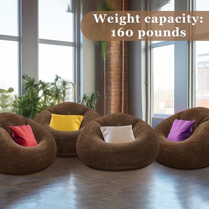 Realspring Inflatable Bean Bag Chairs Outdoor Blow up Camping Chairs Inflatable - Image 3