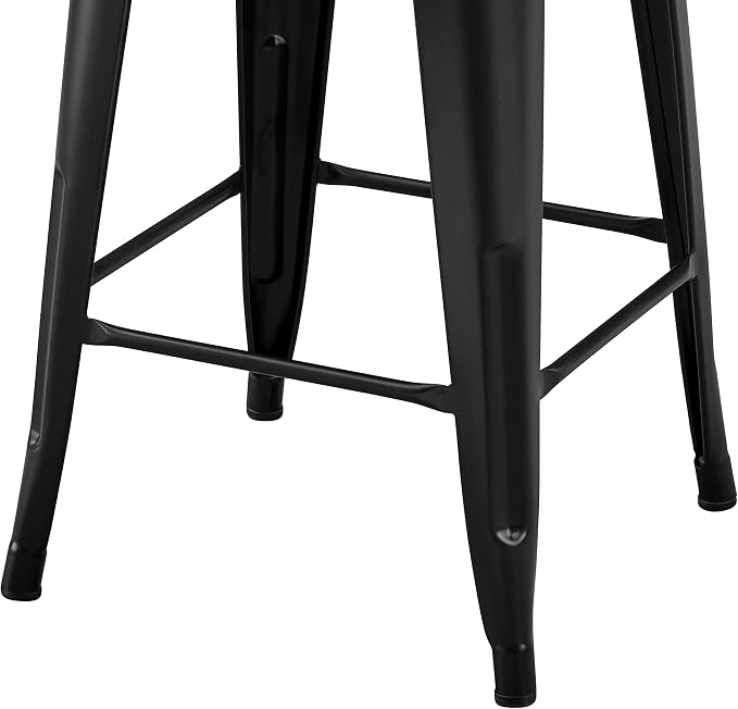 Yaheetech Bar Stools Set of 4, Metal Counter Height Chairs, 30 Inch Industrial - Image 8