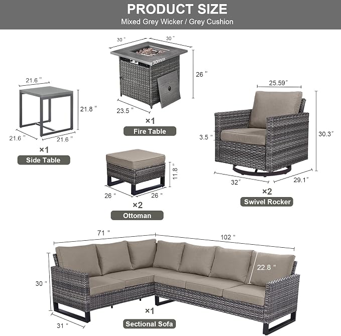 Belord Patio Sectional Furniture Set - Image 3