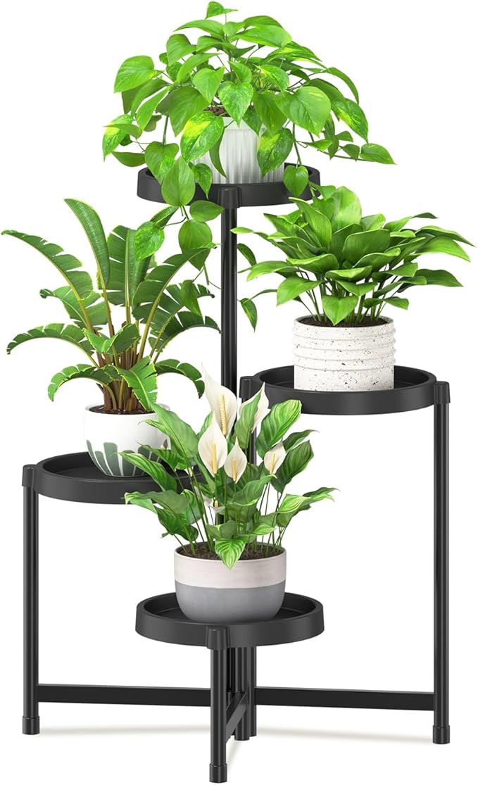 iDavosic.ly 4 Tier Folding Plant Stand Indoor Outdoor by iDavosicly