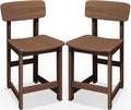 SERWALL Outdoor Bar Stools Set of 2, All Weather HDPE 25" Counter Height Bar by SERWALL