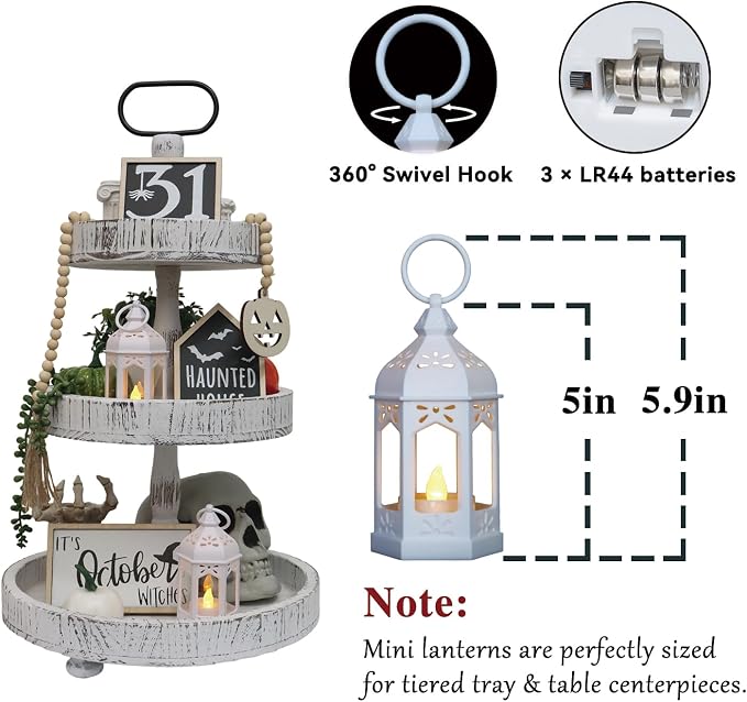 LLQ 8Pcs Mini Moroccan Lantern Decor - Image 2