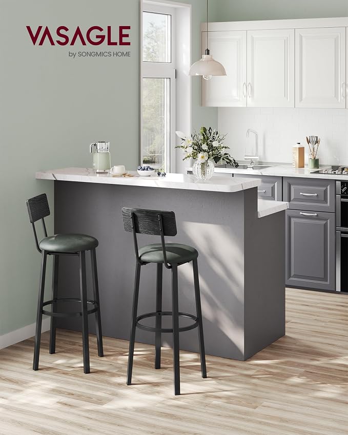 VASAGLE Bar Stools, 29.7-Inch Barstools - Image 2
