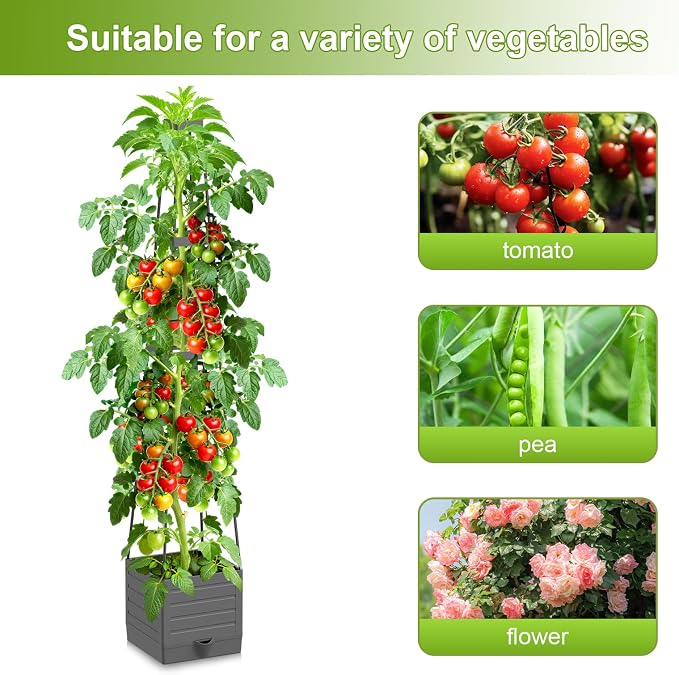 2 Pack Raised Garden Bed Tomato Planter - Image 7