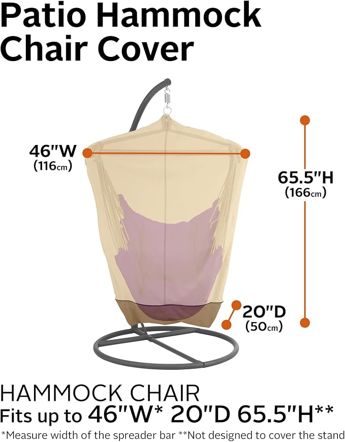 Classic Accessories Veranda Water-Resistant 46 Inch Patio Hammock Chair Cover - Image 3