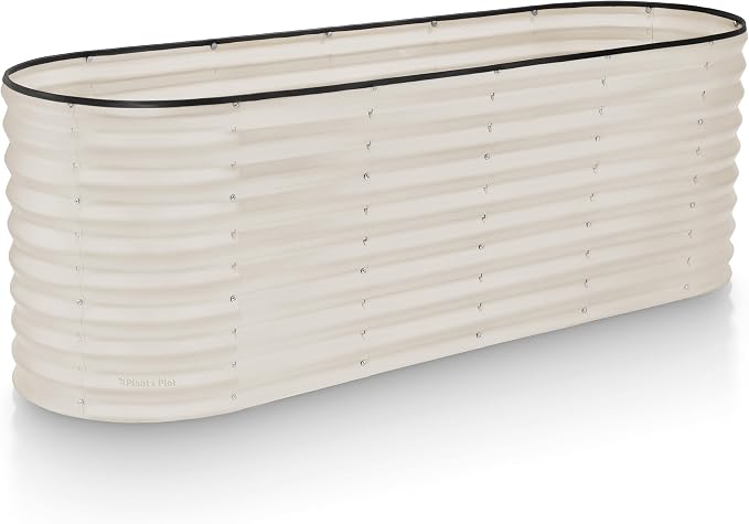 Plant & Plot Galvanized Raised Garden Beds Outdoor // 6×2×2 ft Planter Raised by PlantPlot
