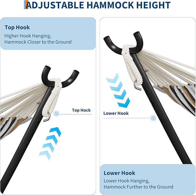 GarveeLife Double 2 Person Hammock, Indoor Outdoor Standing Hammock - Image 6