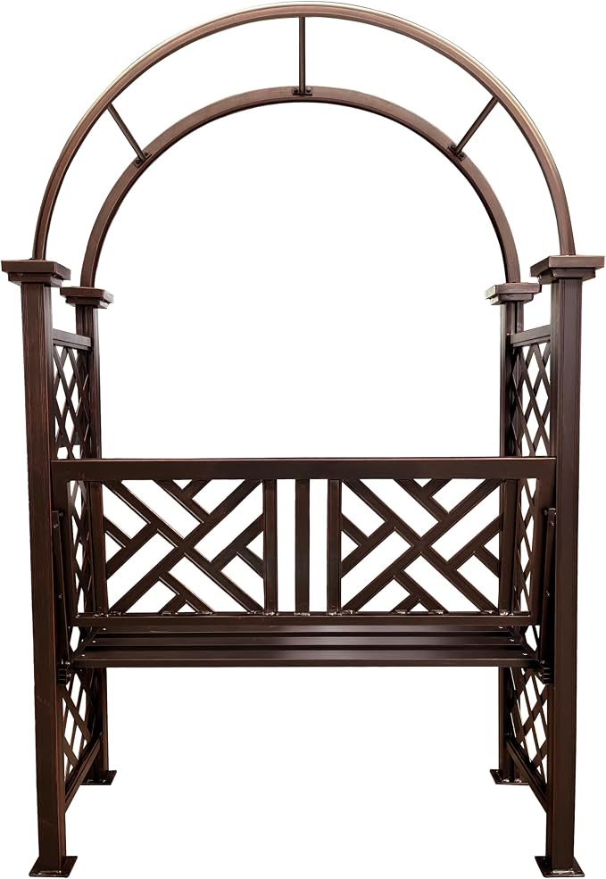 Oakland Living Bronze Aluminum Garden Arbor Arch - Image 5