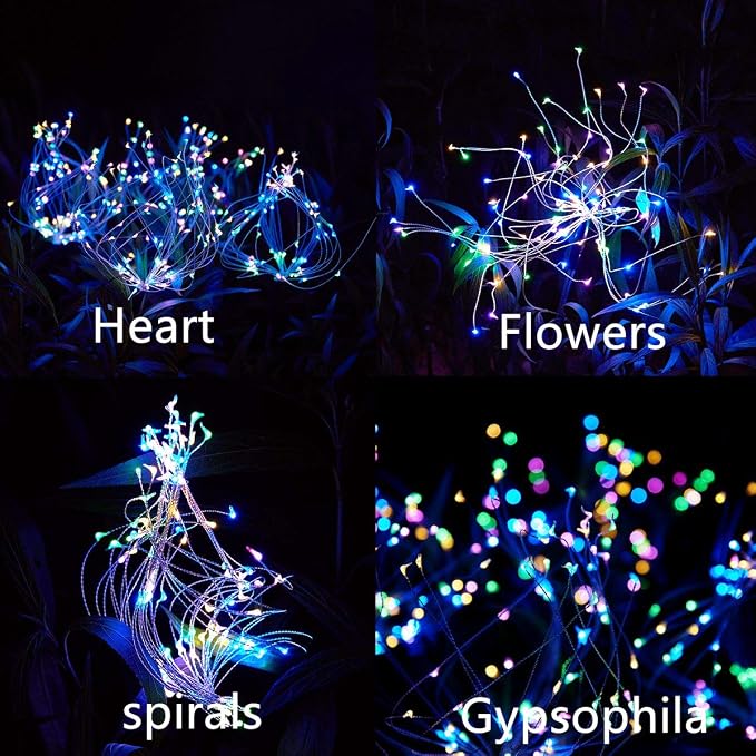 HELESIN Christmas Outdoor Solar Garden Lights, 105 LED Solar Powered Decorative - Image 3