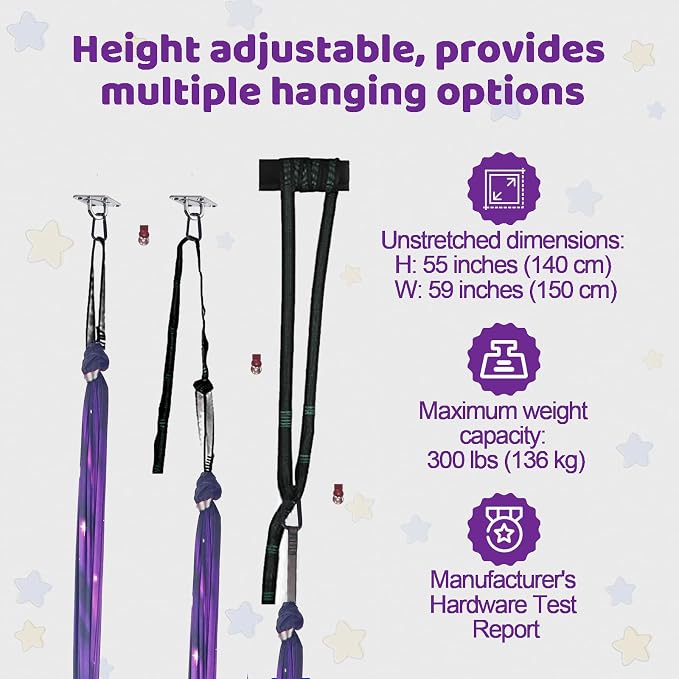 Sensory Swing for Kids Indoor and Outdoor Therapy Cuddle Swing Snuggle Hammock - Image 6