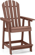 Tangkula Outdoor Bar Stool, HDPE Tall Adirondack Chair by TANGKULA