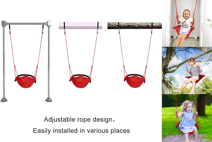 Swing Seat for Kids Heavy Duty Rope Play Secure Children Swing Set, Playground - Image 5