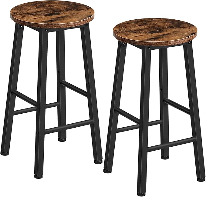 HOOBRO Bar Stools, Barstools Set of 2, Counter Height Barstools, 24.8" Bar by HOOBRO