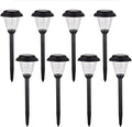 Solar Outdoor Pathway Lights Matt Black Stainless Steel Painted LED Lights by voona