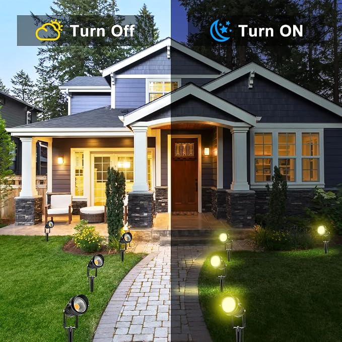 LightingWill 5W LED Landscape Lights, Warm White 3000K-3500K, Waterproof DC 12V - Image 6