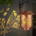 Outdoor Hanging Solar Lantern Waterproof Outside Metal Openwork Cardinal by Unknown