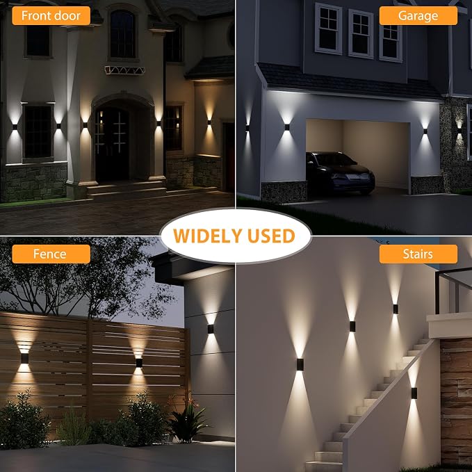 Solar Wall Light Outdoor, 3000/4000/6000K 3 Modes Dusk to Dawn Lighting Wall - Image 7