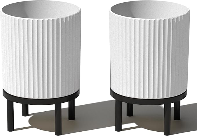 Veradek Demi Series Round Planter w/Stand by VeradekOutdoor
