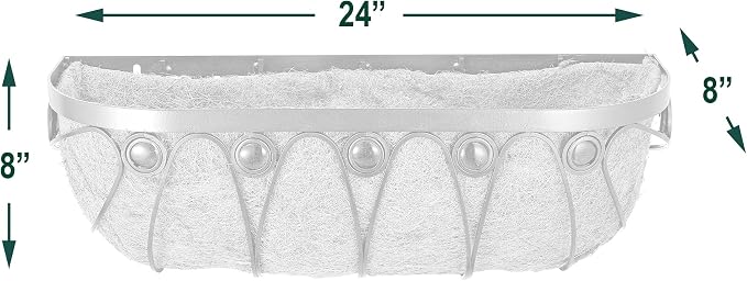 Arcadia Garden Products Hanging Window Basket Metal Trough Flower Planter - Image 5