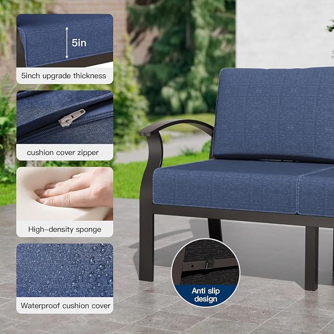 Kullavik Aluminum Patio Furniture Set - Image 3