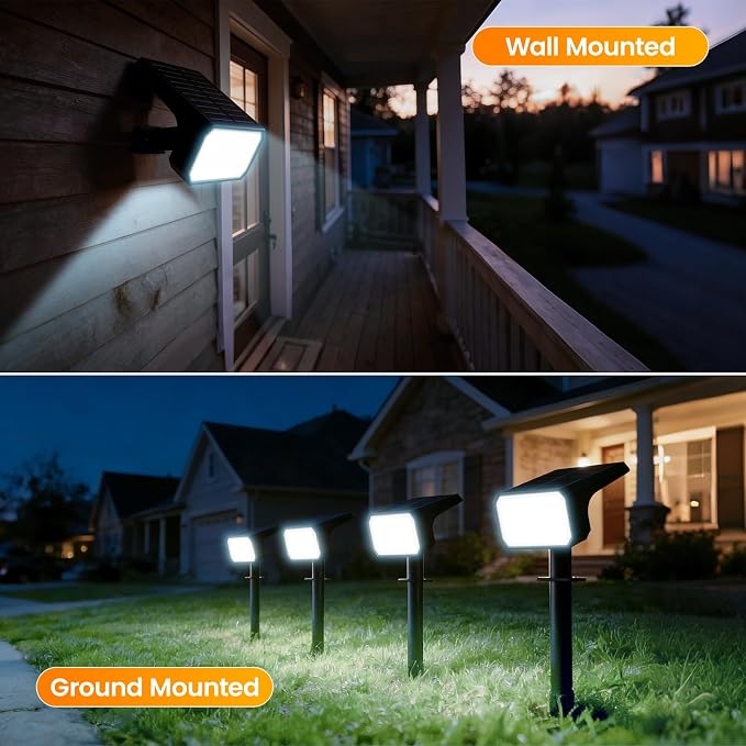 Fabrito Solar Spot Lights Outdoor 8 Pack, Auto On/Off Spotlights, IP67 - Image 5