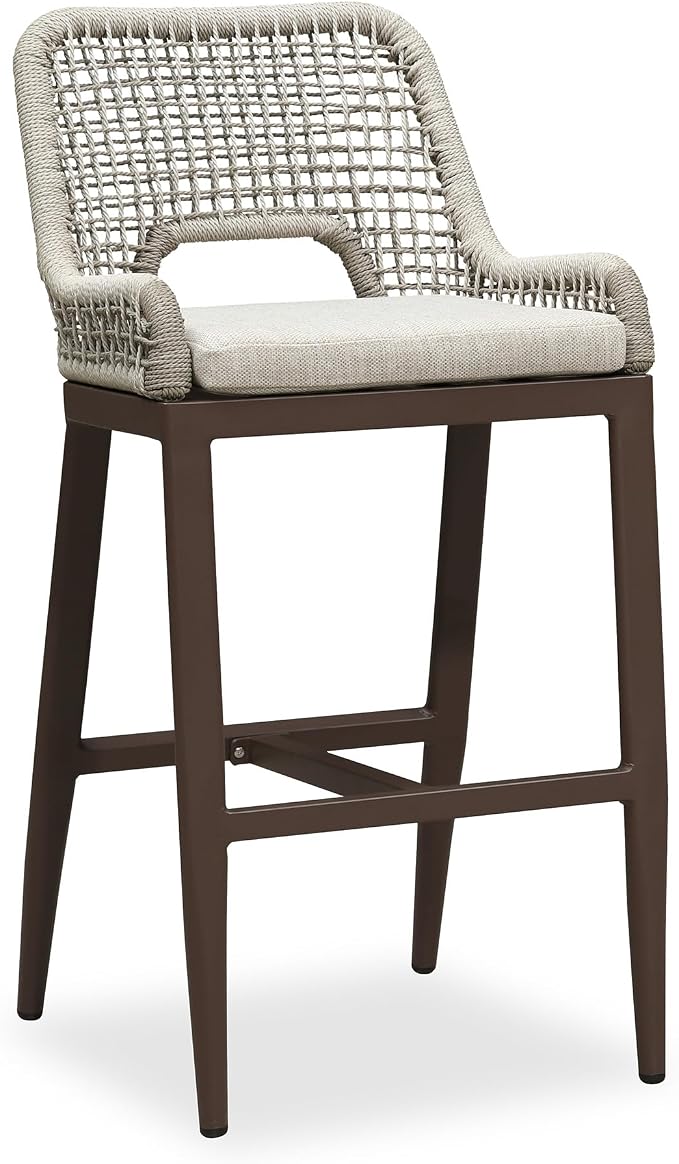 PURPLE LEAF Bar Stool 1 Piece Bar Height Metal Chair by PURPLELEAF