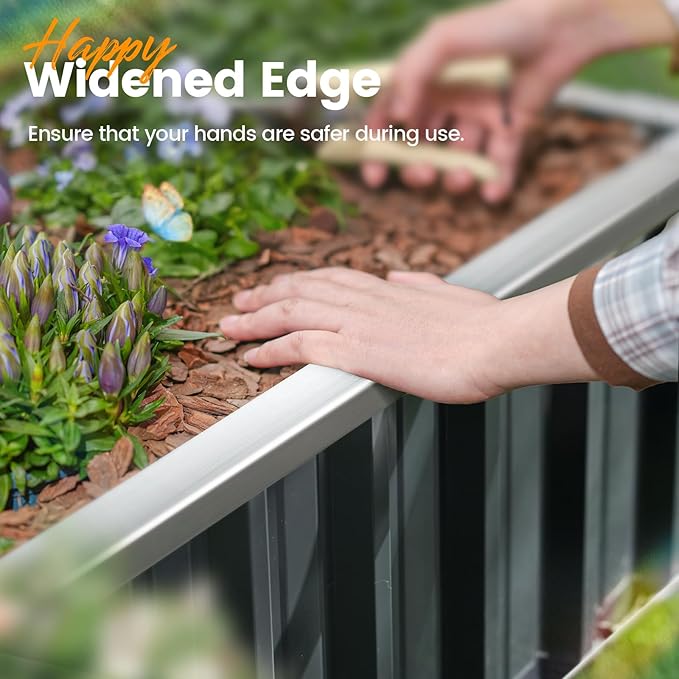 KING BIRD Raised Garden Bed 101" x 36" x 12" 4 Installation Methods - Image 4