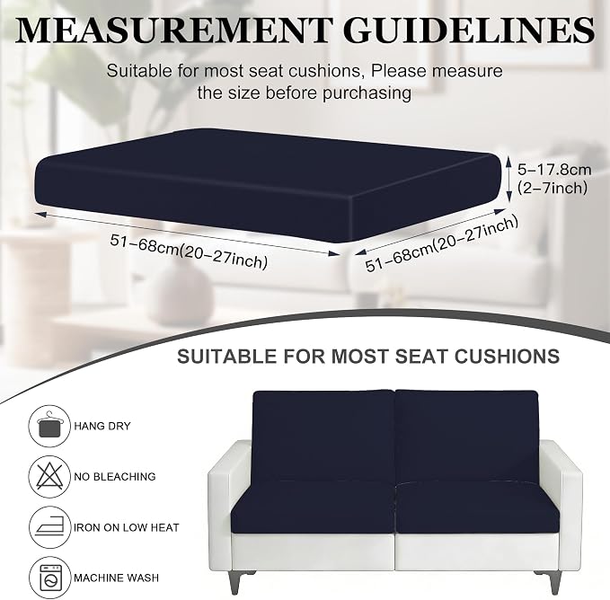 4Pcs Patio Stretch Cushion Covers, Outdoor Sofa Replacement Cover Slipcovers - Image 2