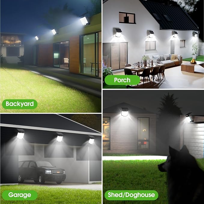 Solar Lights Outdoor Waterproof, 186 Bright LEDs Dusk to Dawn Motion Security - Image 8