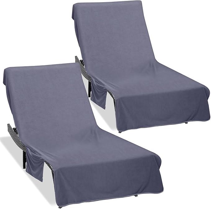 Super Soft & Thick Lounge Chair Towel Cover, Chaise Lounge Cover by Ruikyhom