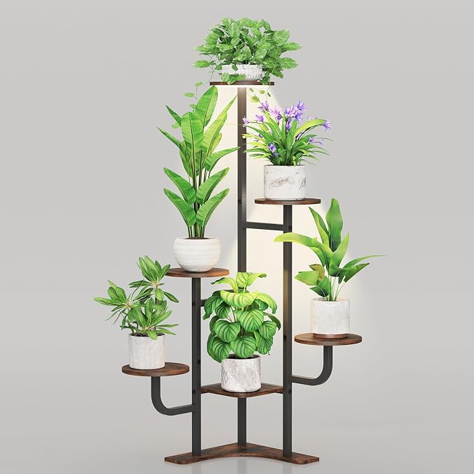 Corner Plant Stand with Grow Light - Image 9