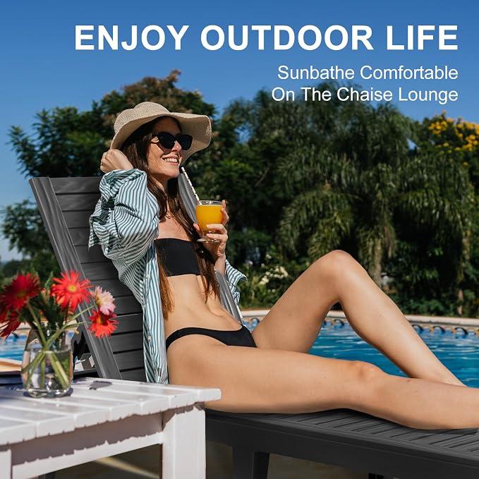 ROJIK Outdoor Chaise Lounge Chair - Image 4