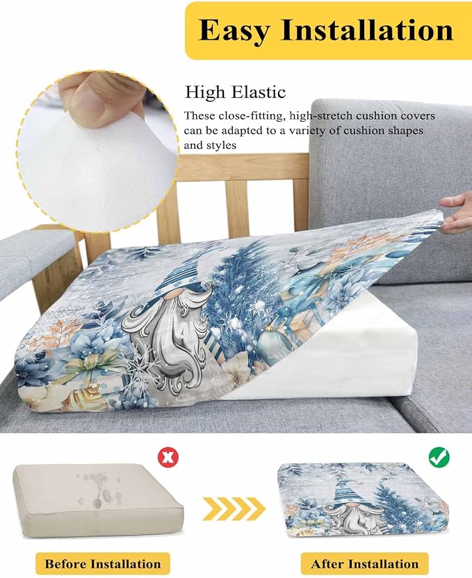 Christmas Stretch Couch Sofa Cushion Covers, Sectional/Individual/L/T Shape - Image 5